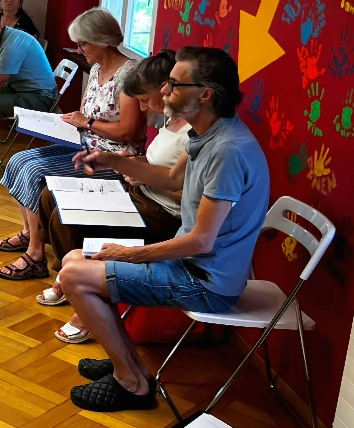 Lorenz Probst mit Brigitta Bänninger und Emmeli Trüsseli